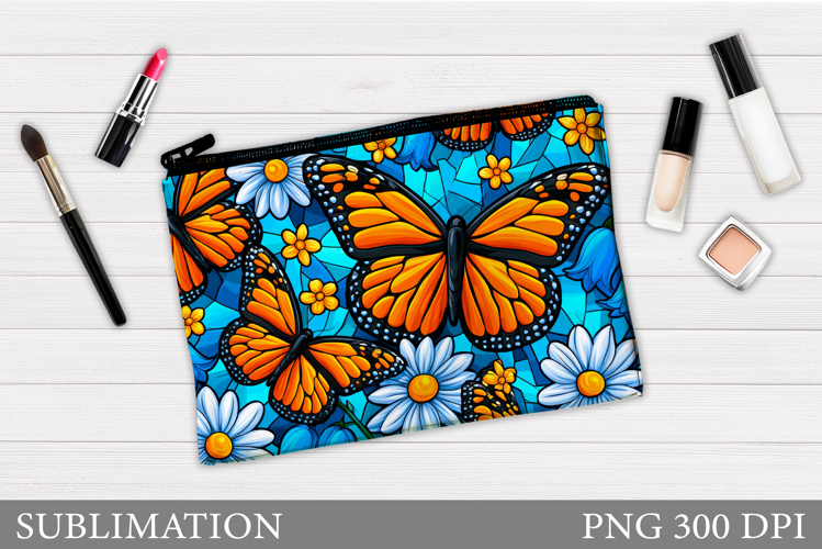 Butterflies Makeup Bag. Butterflies Sublimation