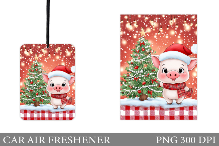 Christmas Pig Car Air Freshener. Christmas Car Air Freshener