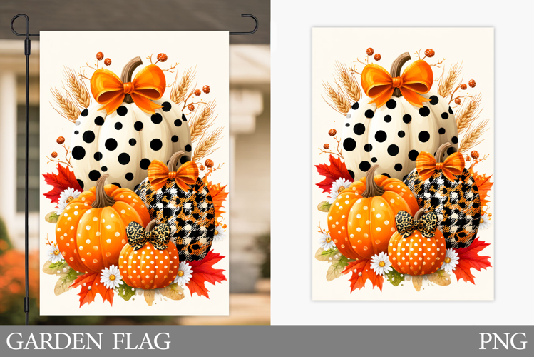 Pumpkin Garden Flag Design. Pumpkin Sublimation