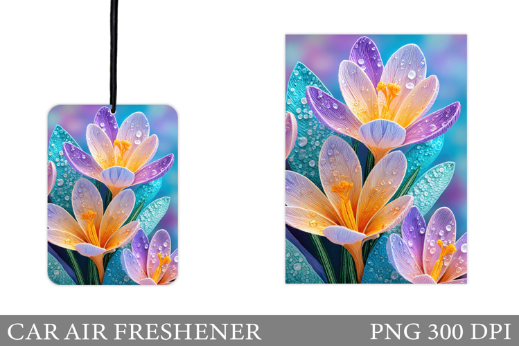 Floral Car Air Freshener. Flowers Car Air Freshener Design