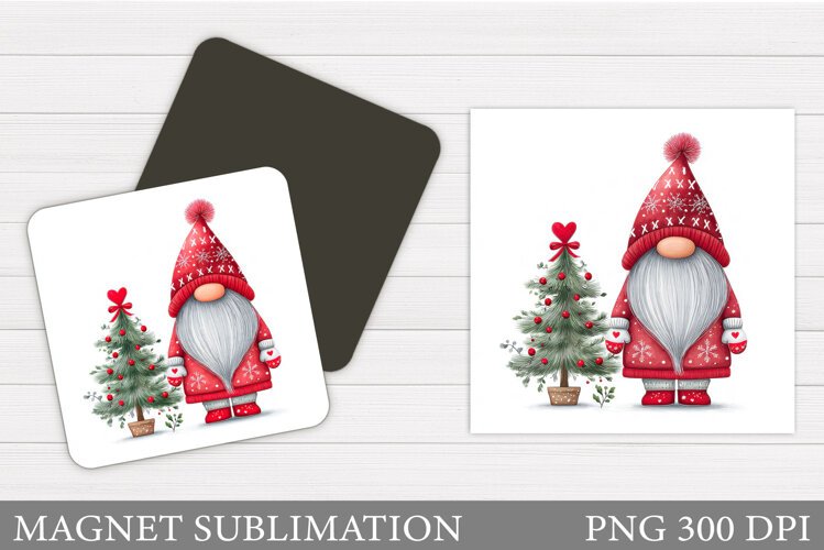 Valentines Gnome Magnet. Valentines Magnet Sublimation example image 1