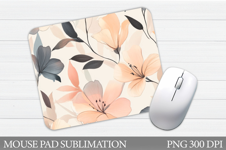 Flowers Mouse Pad Sublimation. Floral Mouse Pad Design