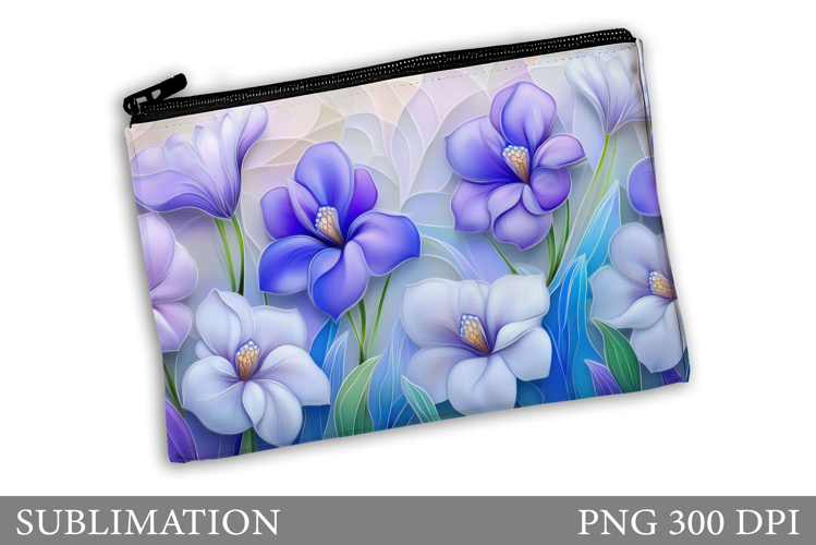 Floral Makeup Bag. Flowers Makeup Pouch Sublimation