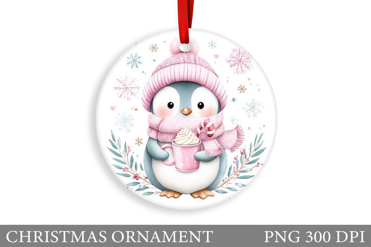 Cute Penguin Christmas Ornament. Christmas Ornament Design example image 1