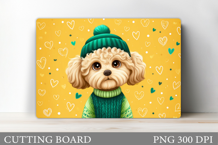 Cute Dog Cutting Board Design. Cute Dog Sublimation