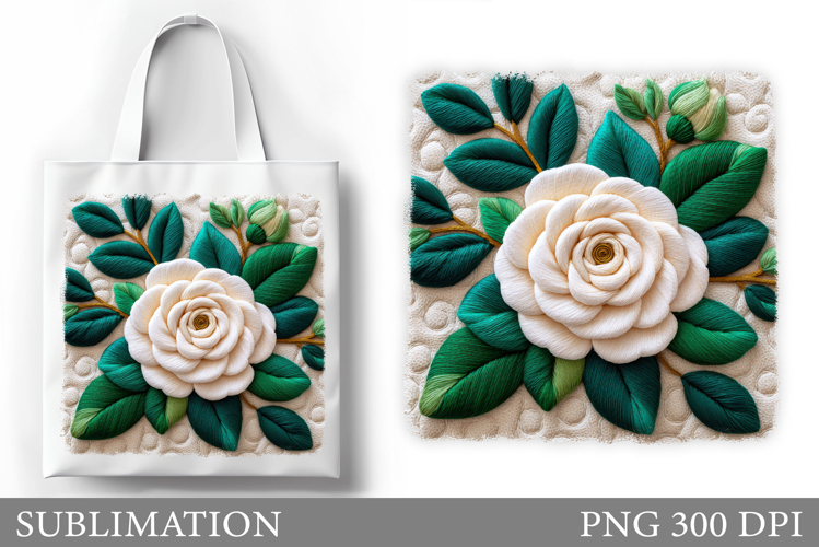 Rose Tote Bag Design. Rose Sublimation