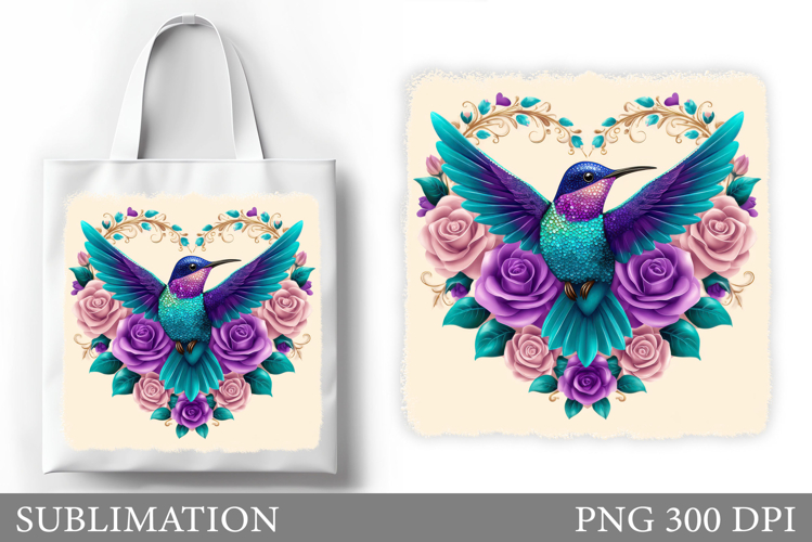 Hummingbird Tote Bag Sublimation. Hummingbird Sublimation