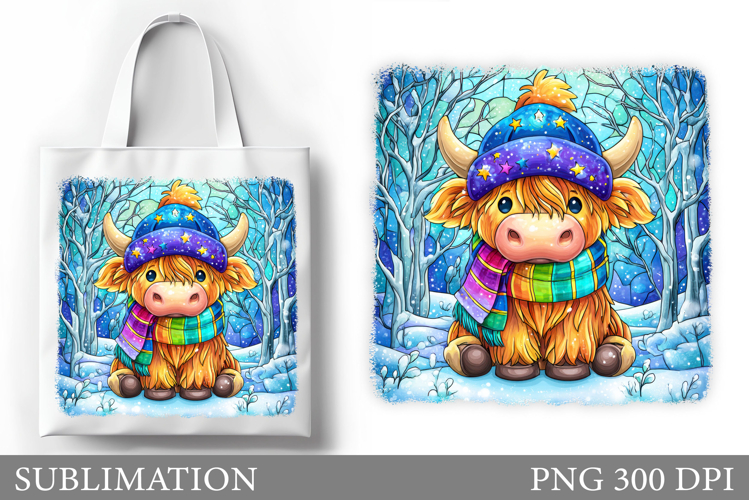 Christmas Cow Tote Bag. Christmas Tote Bag Sublimation