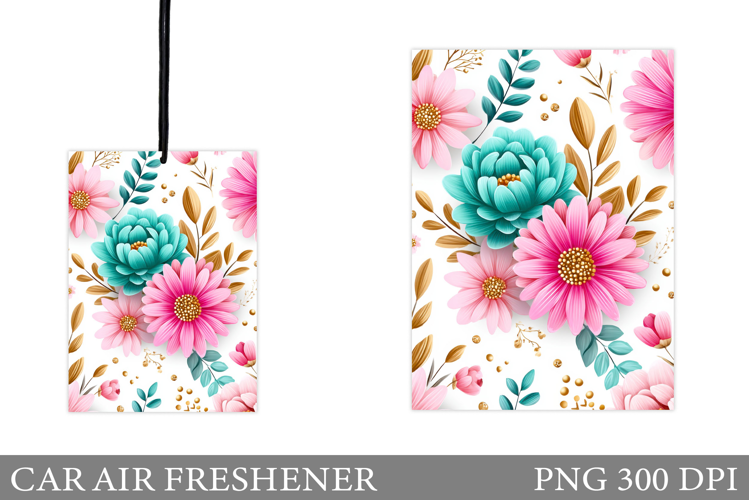 Floral Car Air Freshener. Flowers Car Air Freshener Design