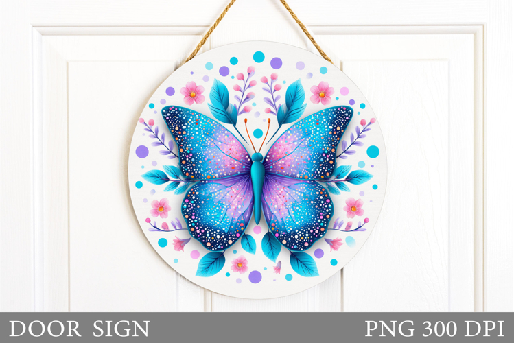 Butterfly Door Sign Design. Butterfly Sublimation