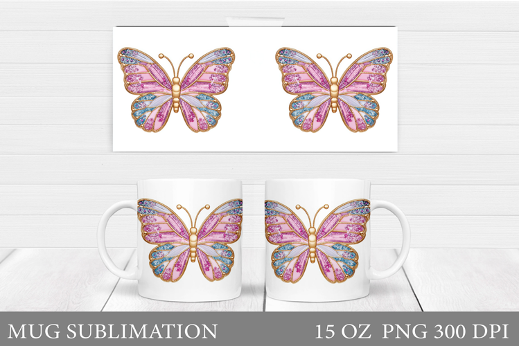 Butterfly Mug Design. Butterfliy Mug Sublimation