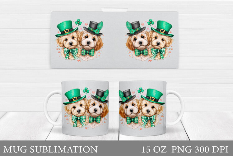 St Patrick Dogs Mug Design. St Patrick Mug Sublimation example image 1