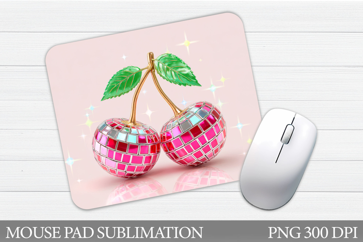 Disco Cherries Mouse Pad. Disco Cherries Sublimation