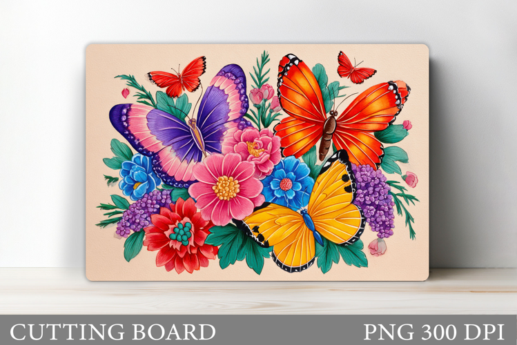 Butterflies Cutting Board Design. Butterflies Sublimation