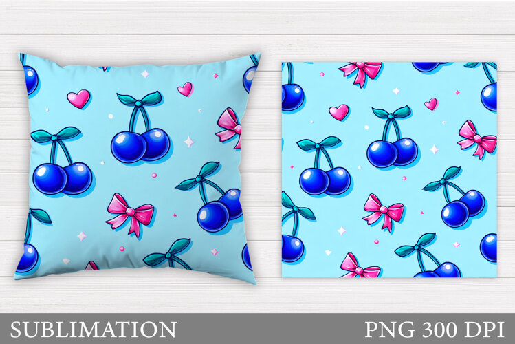 Cherry Pillow Design. Cherry Sublimation example image 1