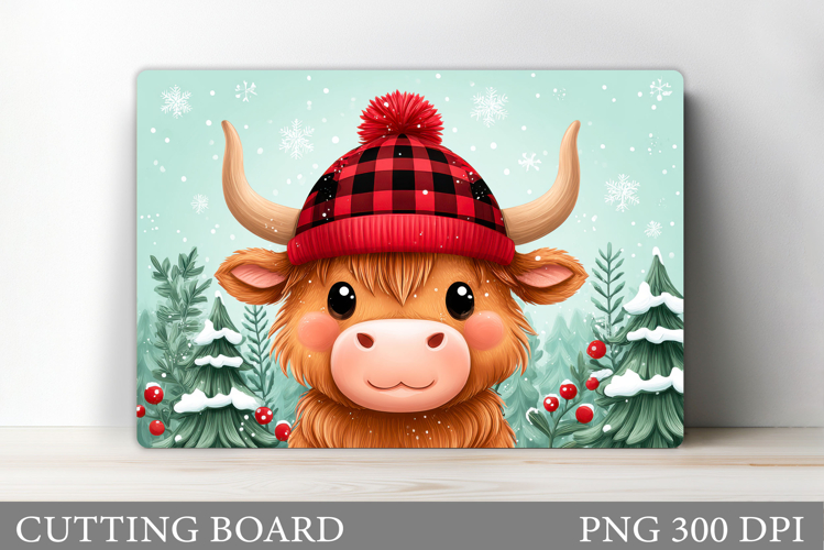 Christmas Cow Cutting Board. Christmas Cutting Board