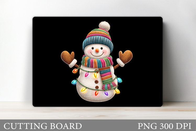 Cute Snowman Cutting Board. Christmas Cutting Board Design