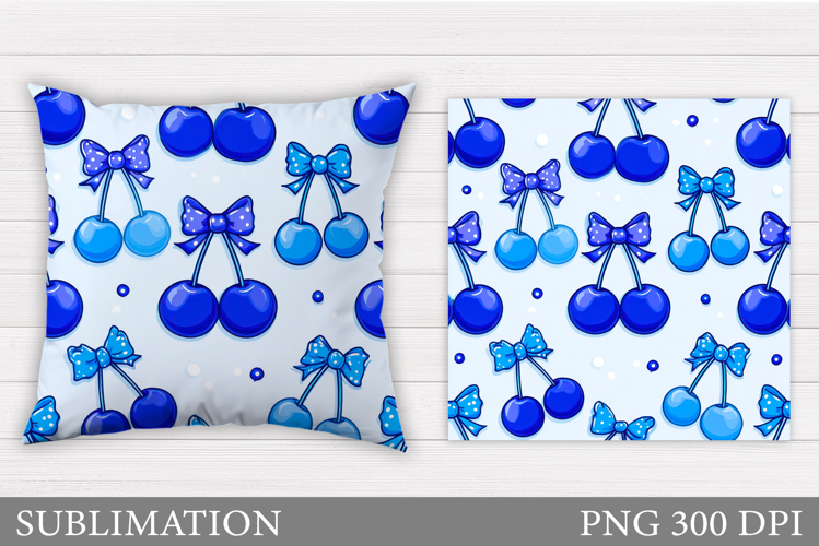 Cherry Pillow Design. Cherries Sublimation