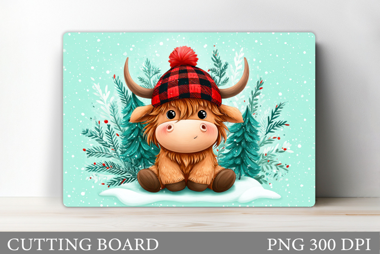 Christmas Cow Cutting Board. Christmas Cutting Board
