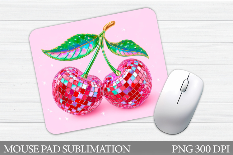 Disco Cherries Mouse Pad. Disco Cherries Sublimation
