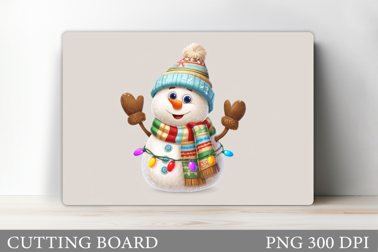 Christmas Cutting Board. Snowman Cutting Board Sublimation