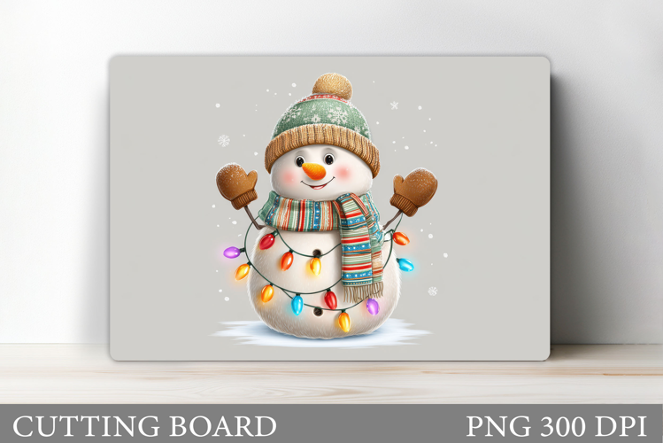 Christmas Cutting Board. Snowman Cutting Board Sublimation