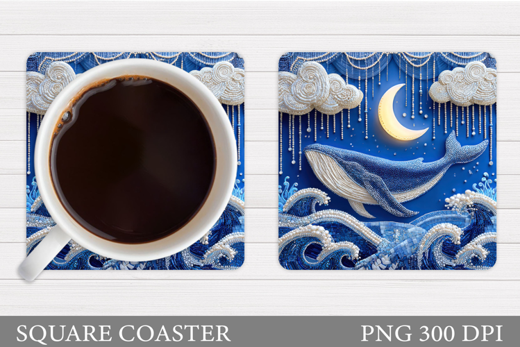 Whale Coaster Design. Whale Sublimation
