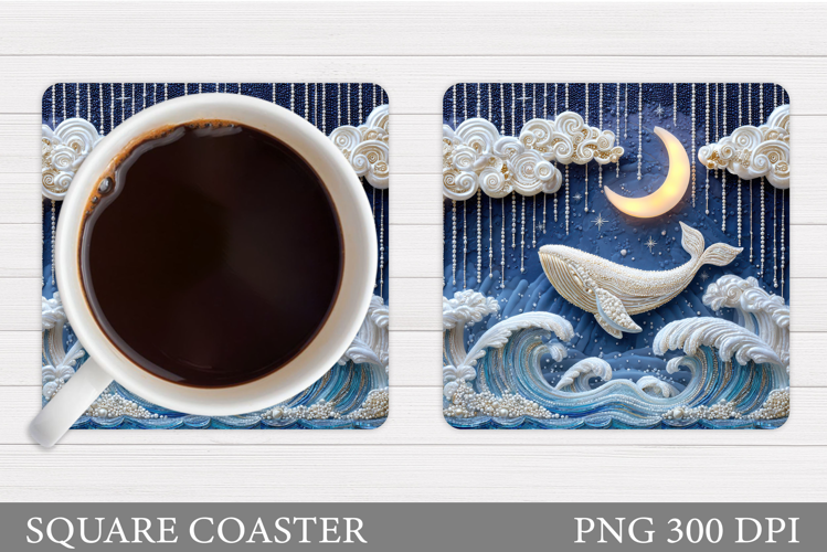 Whale Coaster Design. Whale Sublimation