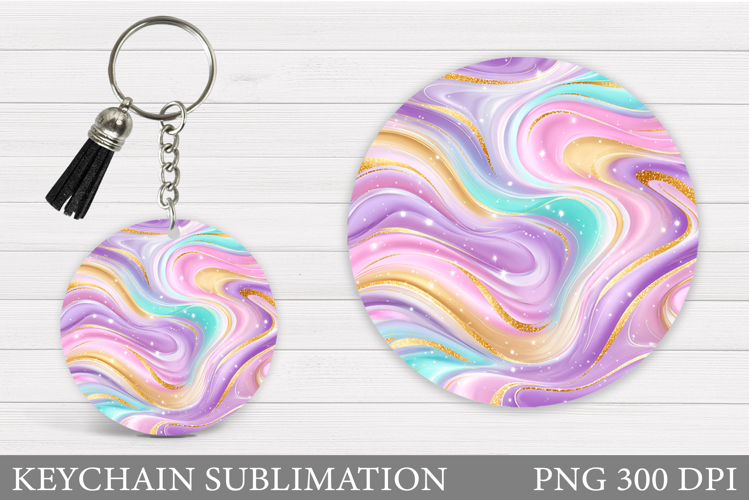 Abstraction Keychain Design. Keychain Sublimation