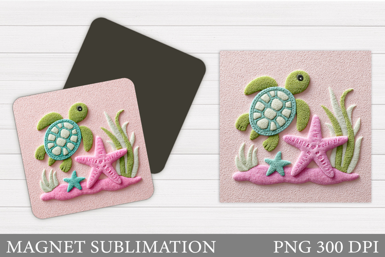 Turtle Magnet Design. Sea Turtle Magnet Sublimation