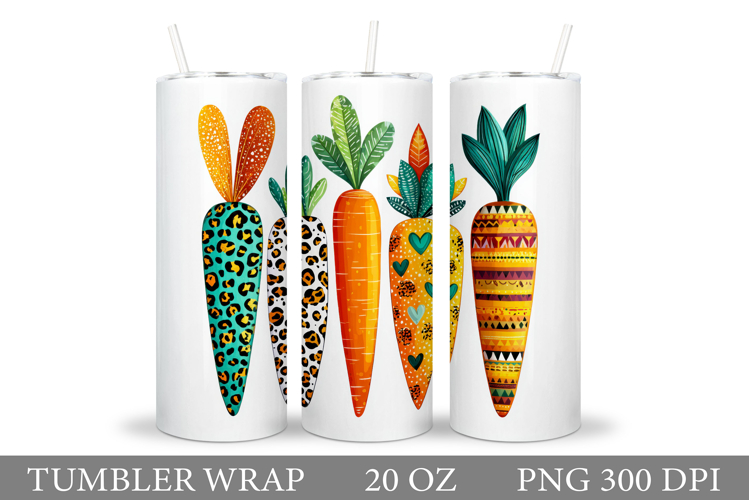 Carrot Tumbler Design. Carrot Sublimation