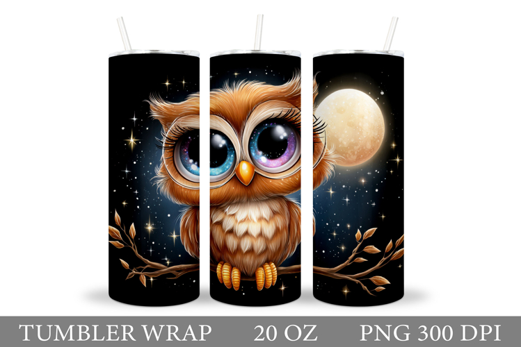 Cute Owl Tumbler Design. Owl Sublimation