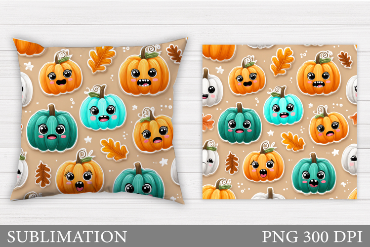 Cute Pumpkin Pillow Design. Cute Pumpkin Sublimation