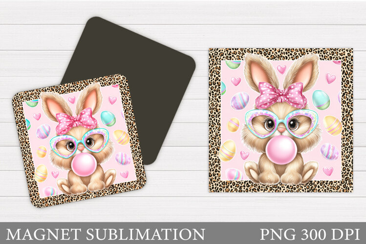 Easter Bunny Magnet Design. Easter Magnet Sublimation example image 1