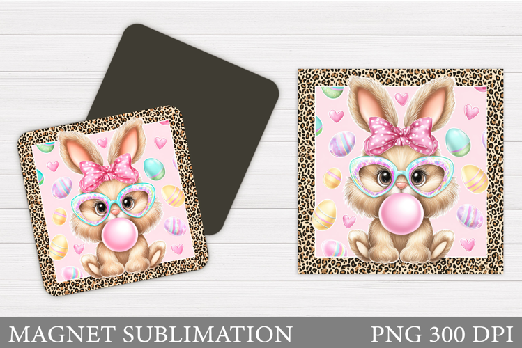 Easter Bunny Magnet Design. Easter Magnet Sublimation