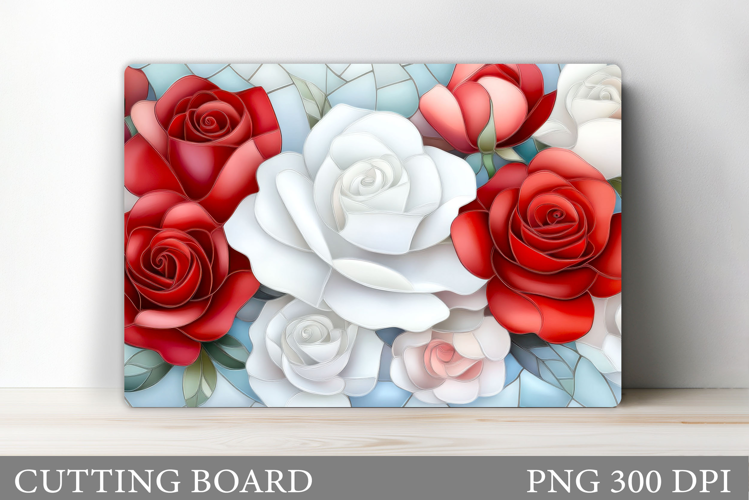 Roses Cutting Board Design. Roses Sublimation