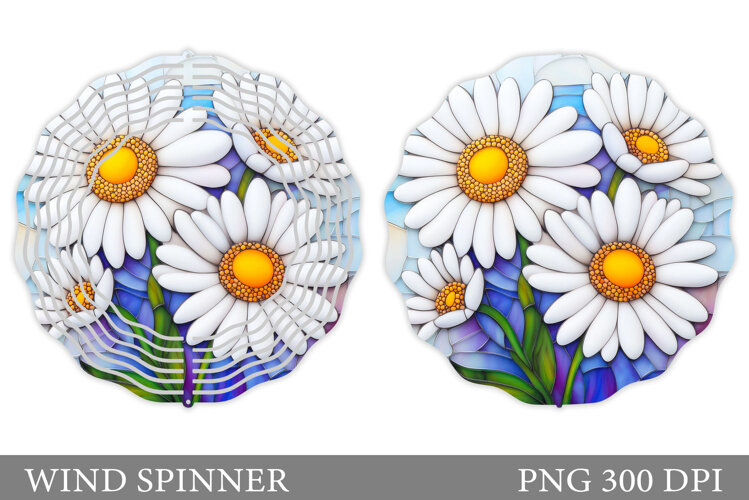 Flowers Wind Spinner Design. Daisy Flowers Wind Spinner example image 1