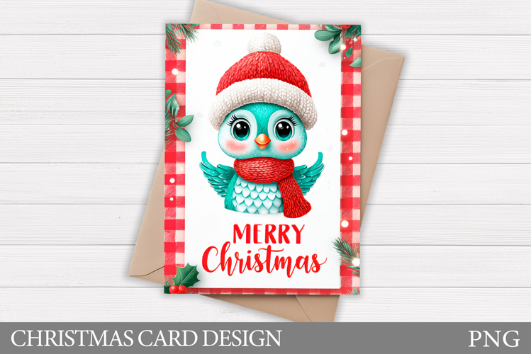 Christmas Peacock Card Design. Christmas Card Printable