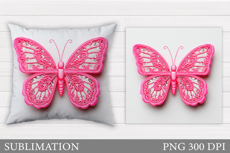 Butterfly Pillow Sublimation. Butterfly Sublimation example image 1