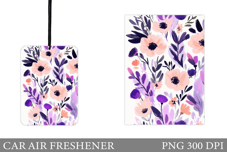 Floral Car Air Freshener. Flowers Car Air Freshener Design