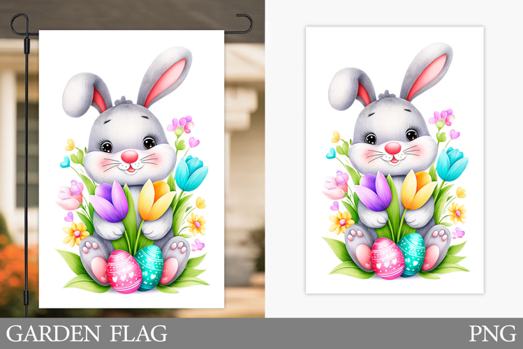 Easter Bunny Garden Flag. Easter Garden Flag Sublimation