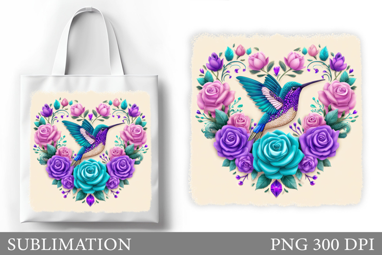 Hummingbird Tote Bag Sublimation. Hummingbird Sublimation