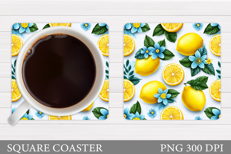 Lemons Coaster Design. Lemons Sublimation