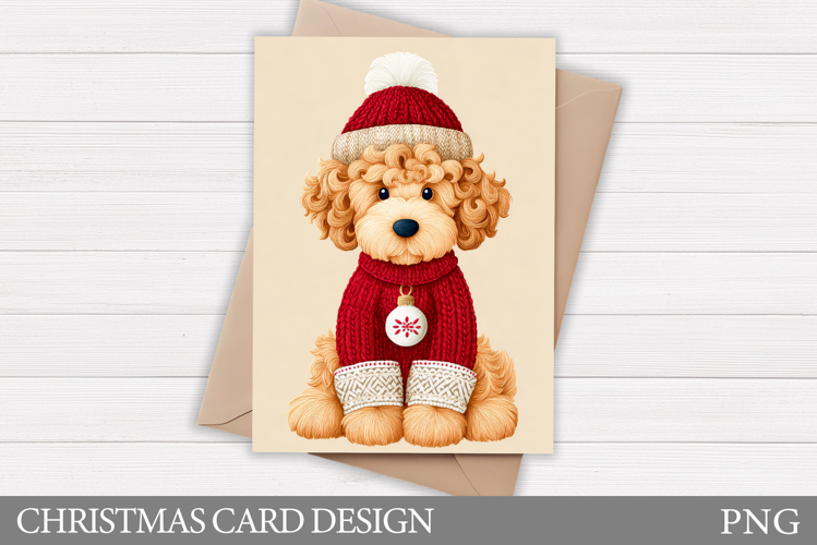 Christmas Card Design. Christmas Dog Card Printable