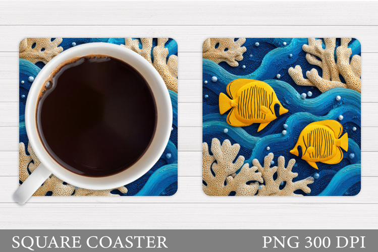 Fish Coaster Sublimation. Fish Sublimation