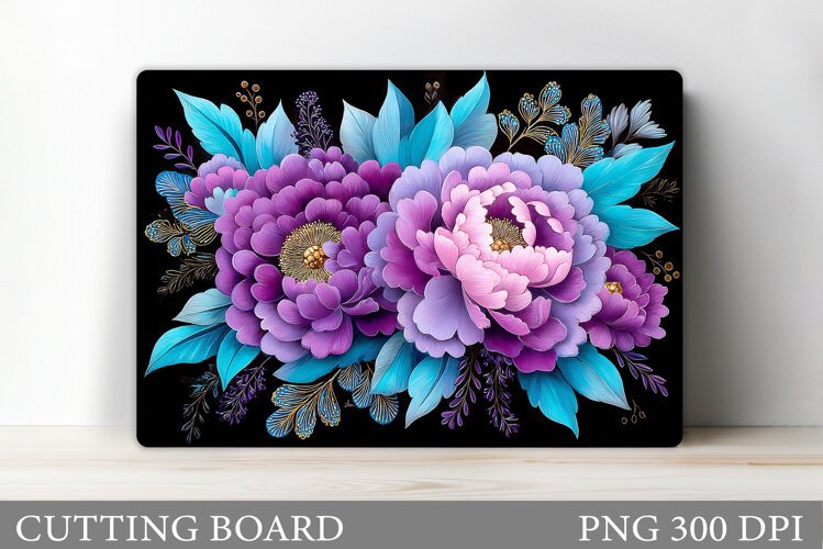 Flowers Cutting Board. Floral Cutting Board Sublimation example image 1