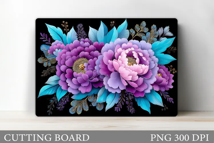 Flowers Cutting Board. Floral Cutting Board Sublimation