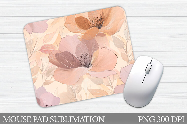 Flowers Mouse Pad Sublimation. Floral Mouse Pad Design example image 1