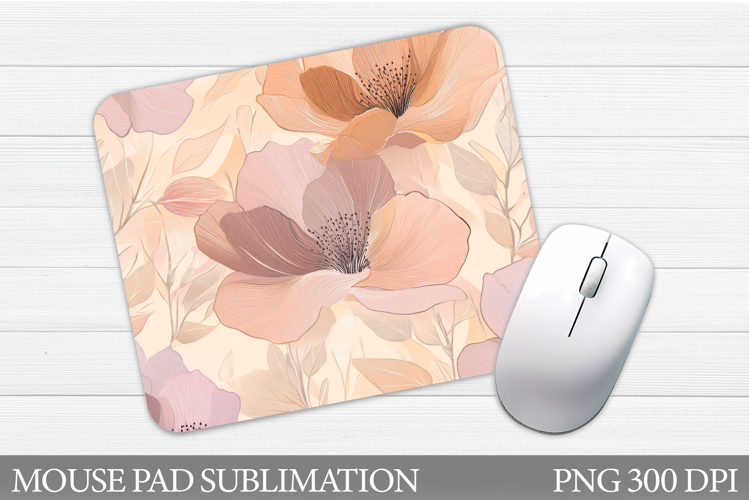 Flowers Mouse Pad Sublimation. Floral Mouse Pad Design