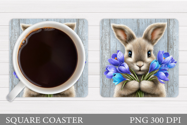 Bunny Coaster Design. Bunny Sublimation